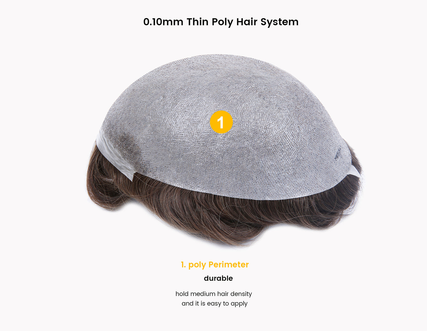 0.10mm Thin Skin Base For Men Hair System - HairBro