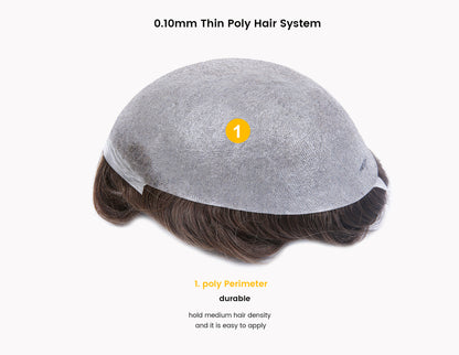 0.10mm Thin Skin Base For Men Hair System - HairBro