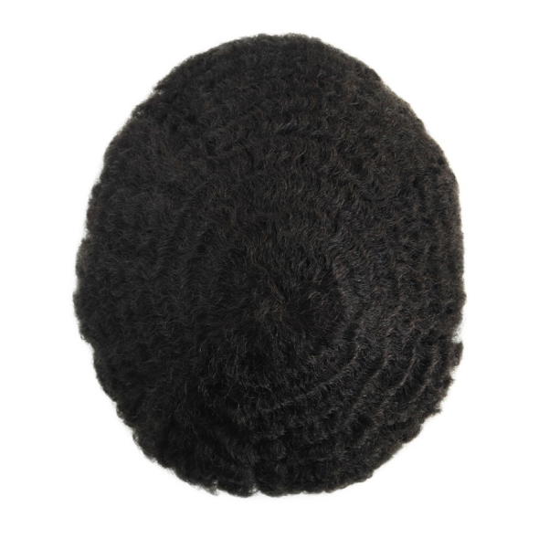 French Lace Base Afro Wave Stock Men Hair Replacement - HairBro