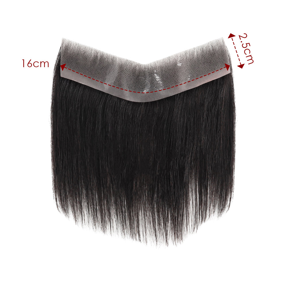 0.08mm Skin Poly Base Hairline Men's Frontal Hairpieces With All V-loop - HairBro