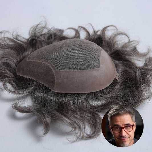 Mono Base With PU In Front And NPU On Back Side Hair Replacement System - HairBro