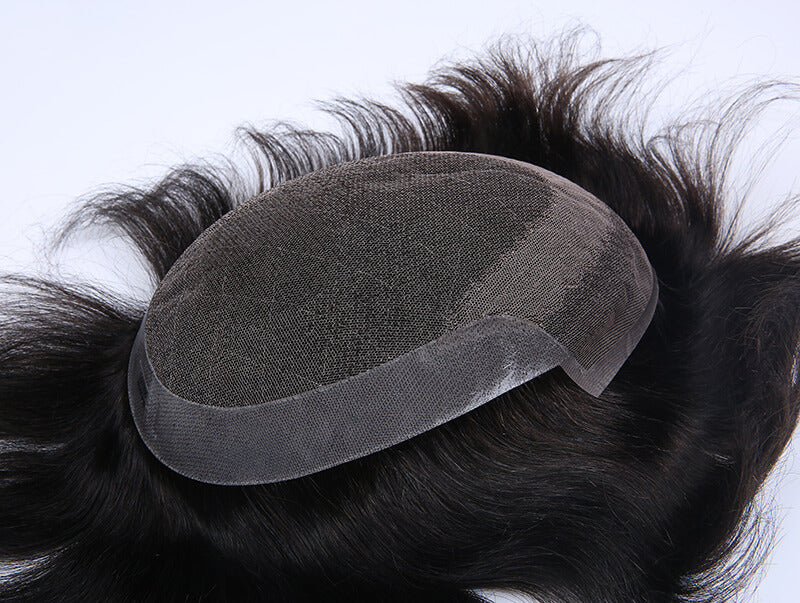 French Lace Front with Poly Back Stock Hair Replacement System - HairBro