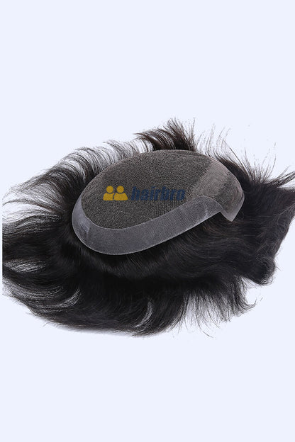 French Lace Front with Poly Back Stock Hair Replacement System - HairBro