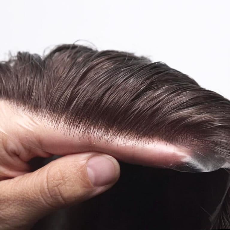 0.08mm Hair replacement Transparent Skin Hairpieces - HairBro