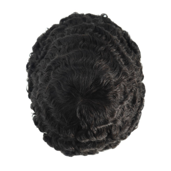 0.10mm Skin Base Afro Wave Stock Men Hair Replacement