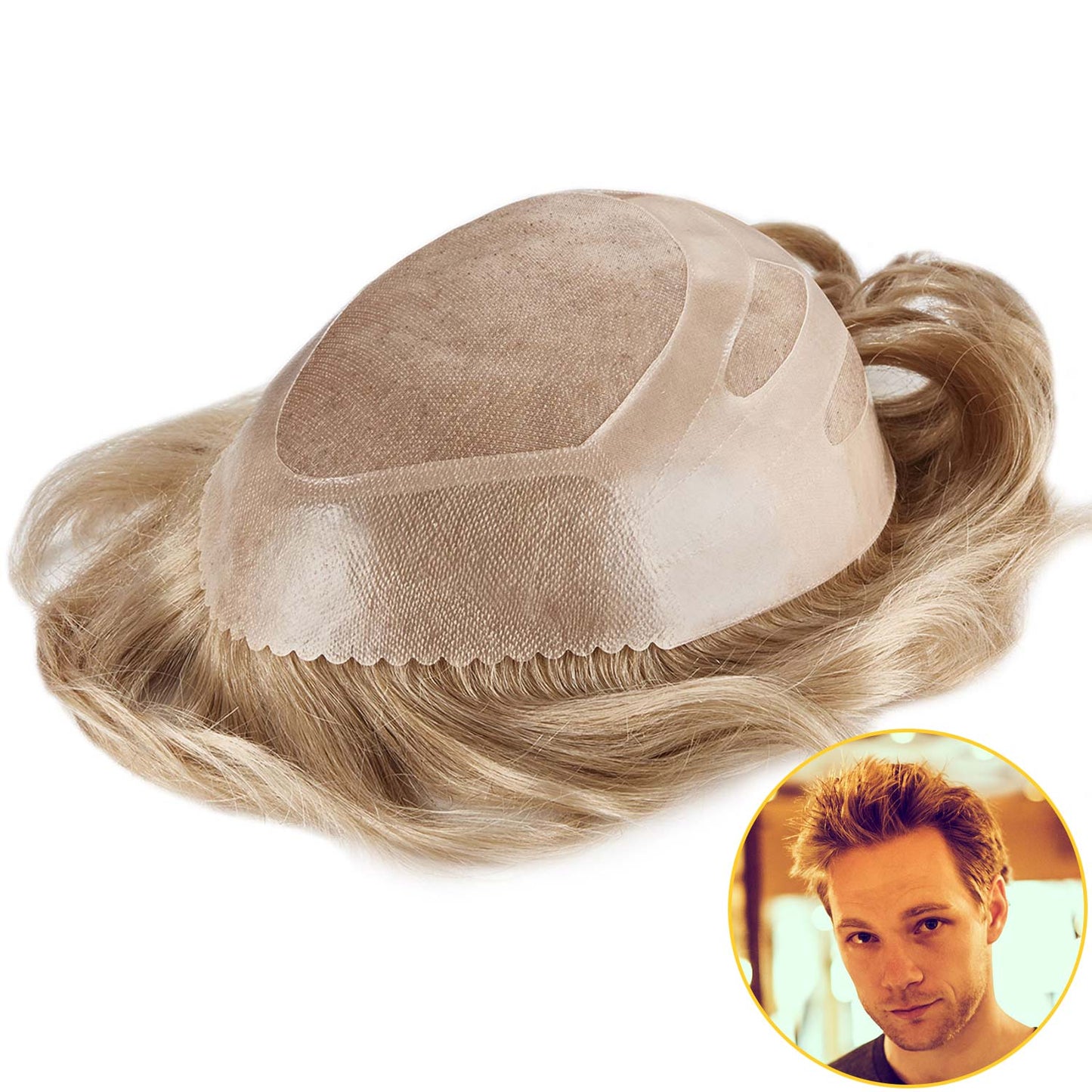 Fine Mono Center with Poly Perimeter Hair Replacement System - HairBro