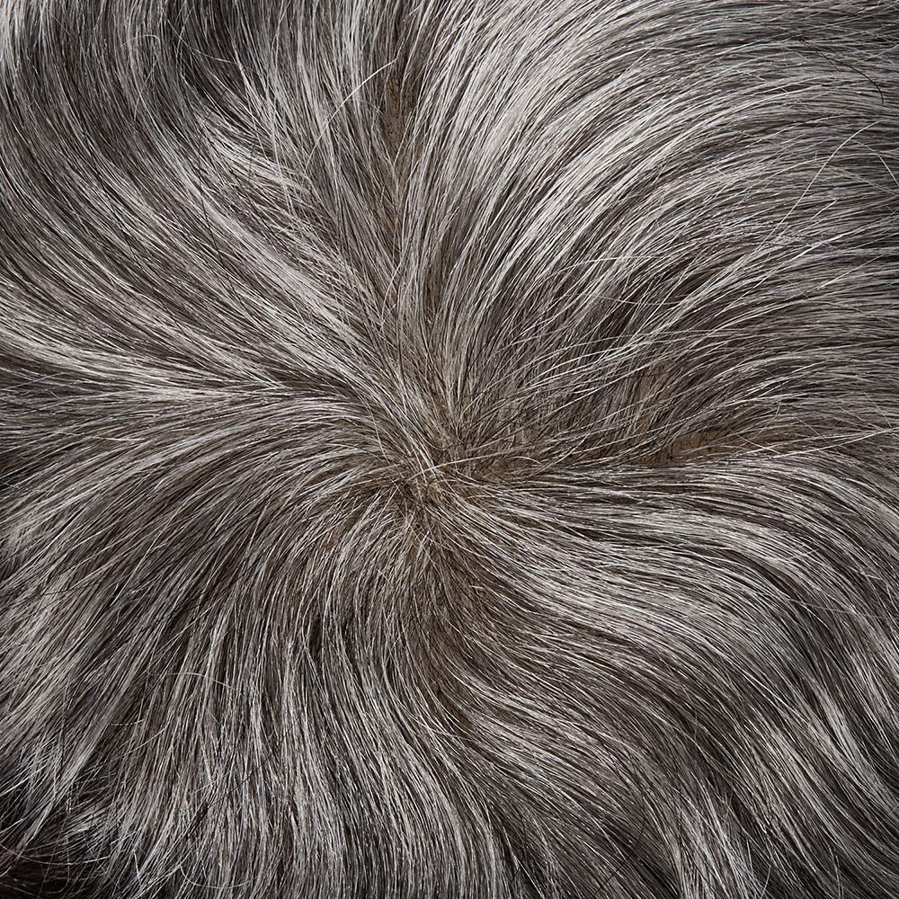 French Lace Base with Transparent Poly Side and Back Stock Hair System For Men - HairBro