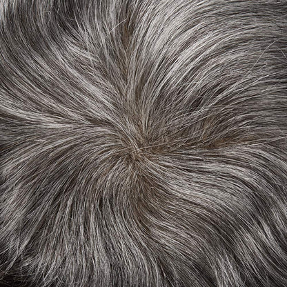 French Lace Base with Transparent Poly Side and Back Stock Hair System For Men - HairBro