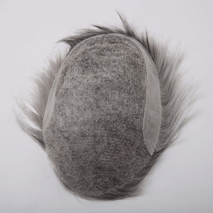 Super Fine Welded Mono Base With Transparent Poly Perimeter Men’s Hair Toupee - HairBro