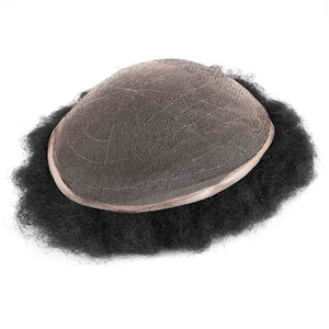 French Lace Base Afro Wave Stock Men Hair Replacement