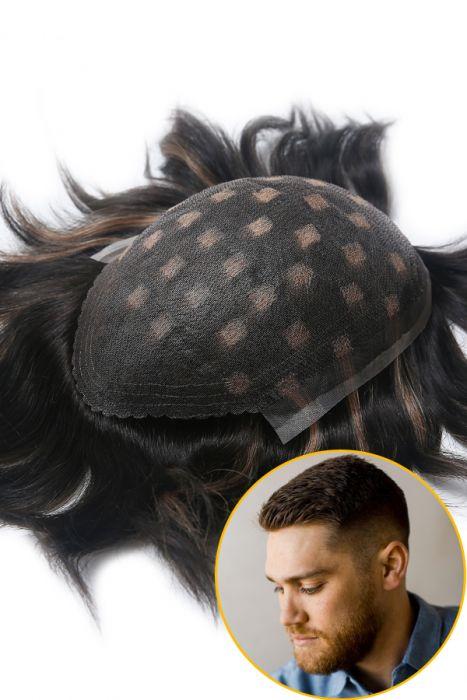 100% Human Hair Fine Welded Mono Base Hair Replacement System