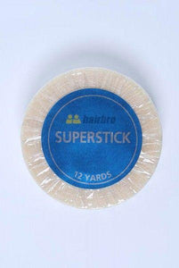 Super Stick White Double Side Hold 3/4"X12 Yard Tape Roll For Hair Systems And Lace Wigs