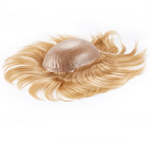 0.08mm Skin Base Injected Flat European Hair Mens Stock Hair System