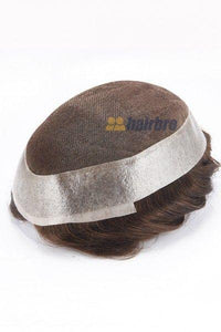French Lace Center with Poly Around Hair Replacement System for Men