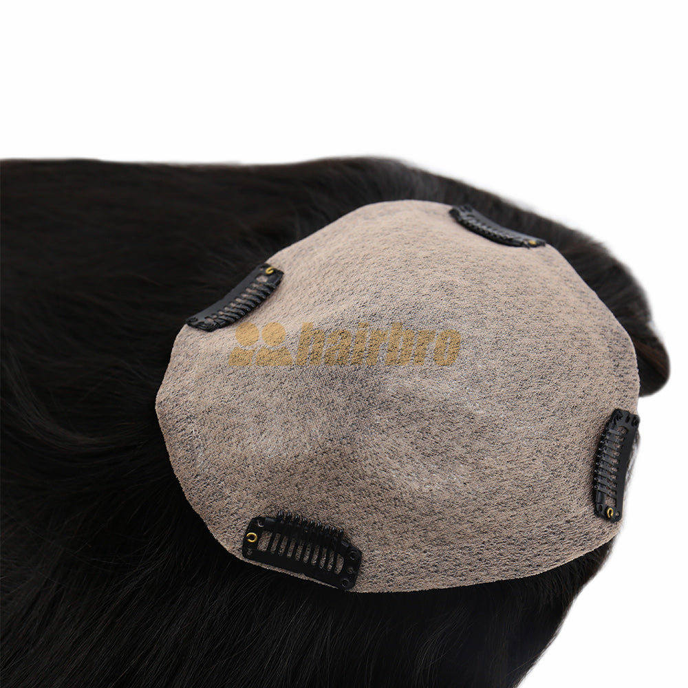 Load image into Gallery viewer, Clips-On Silk Top Hairpiece for Women with Diamond Lace