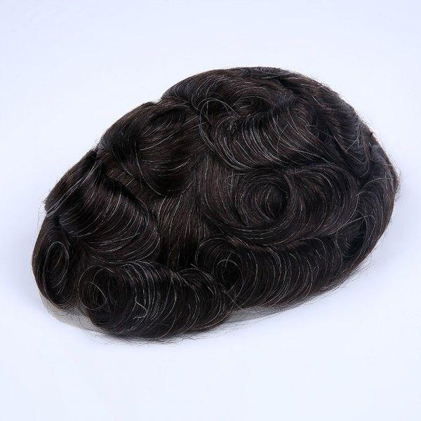 Stock French Lace Human Hair Breathable Hair Pieces For Man