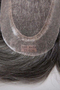 Fine Mono Center Poly Perimeter French Lace Front Hair Replacement System
