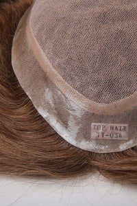 French Lace Center with Thin Poly All Around Hair Replacement System for Men