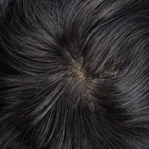 French Lace Center with Poly around Stock Hair Replacement System For Men