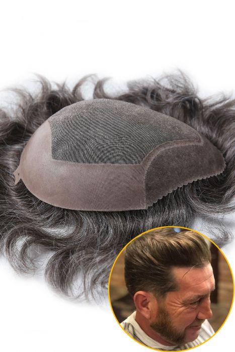 Mono Base Thin Poly Front Poly with Gauze Back and Side Hair Replacement System