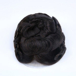 Natural and Durable Bleached French Lace Center and Front with Poly Perimeter Stock Hair System