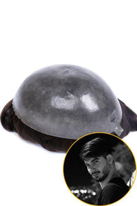 Durable 0.15mm Full Transparent Poly Hair Replacement System for Men