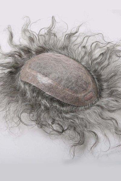 Silk Mono Center With Transparent Poly All Around Perimeter Hair Replacement System