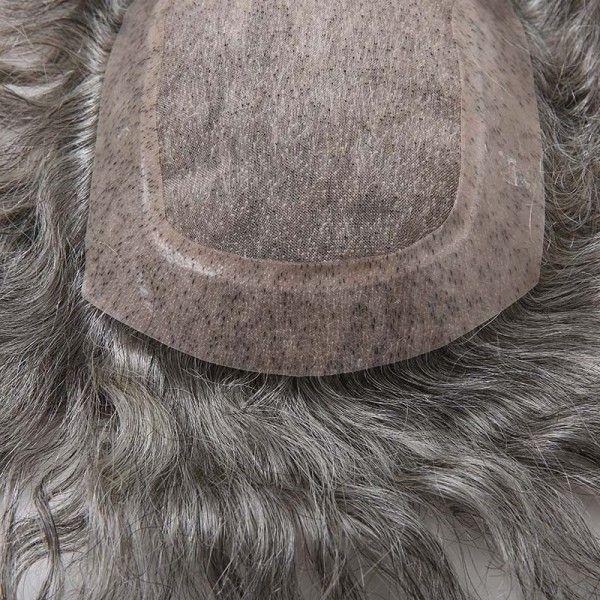 Silk Mono Center With Transparent Poly All Around Perimeter Hair Replacement System