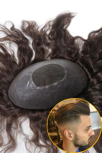 Super Nature Hair Replacement System Poly Base With French Lace In The Top