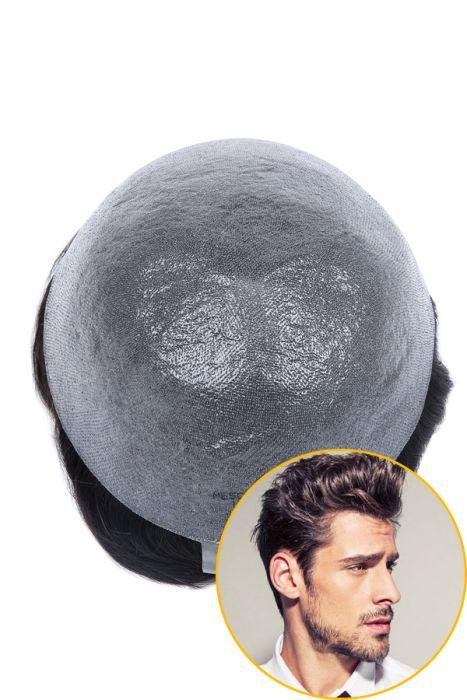 Transparent 0.03mm Thin Poly Hair Replacement System For Men