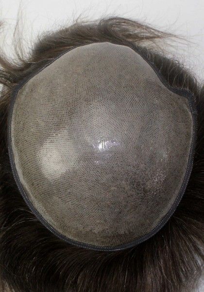Thick 0.20mm Full Transparent Poly Hair Replacement System
